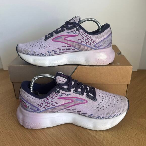 Brooks Glycerin 20 Purple/White Women Running Sneakers - SZ 8 - Picture 10 of 12